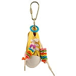 Feathered foot joy parrot toy